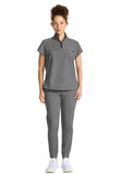Healing Hands- Quest HH752 Women's Partial Zip Stand Collar Top Bella