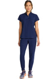 Healing Hands- Quest HH752 Women's Partial Zip Stand Collar Top Bella