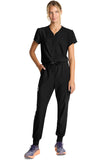 Med Couture- MC510 MC INSIGHT Women's Zip Front Jumpsuit in Black
