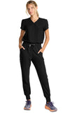 Med Couture- MC510 MC INSIGHT Women's Zip Front Jumpsuit in Black