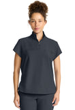 Healing Hands- Quest HH752 Women's Partial Zip Stand Collar Top Bella