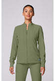 ***PREORDER*** MED COUTURE MC INSIGHT MC2660 Zip Front Warm-Up With Shoulder Yokes