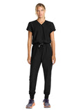 Med Couture- MC510 MC INSIGHT Women's Zip Front Jumpsuit in Black
