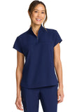 Healing Hands- Quest HH752 Women's Partial Zip Stand Collar Top Bella