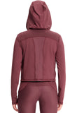 Mesh Zip Front Crop Jacket